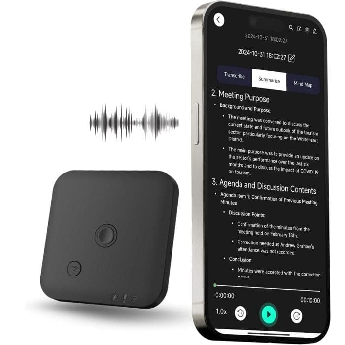 Gravador Com IA Transcrição Voz Inteligente Focase Cr1 64gb - MD palestras, reuniões, chamadas, entrevistas e aula, sem ruídos