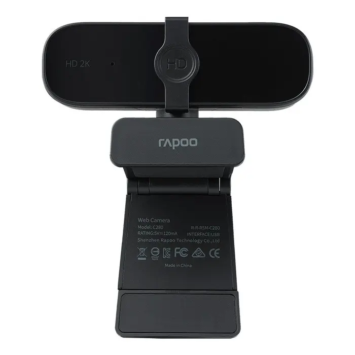 Webcam Rapoo C280 2K com Autofoco e Microfone Profissional