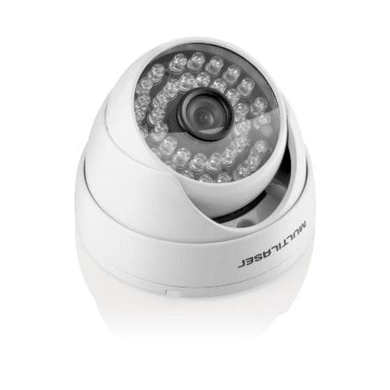 Câmera de Segurança Dome Multilaser 720p 2.8mm 24 LEDs IP66