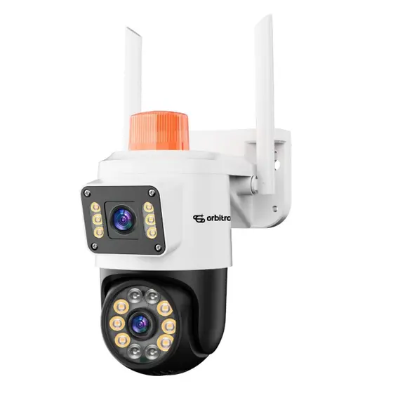 Câmera Externa Segurança Wifi IP Dupla Lente Orbitronic