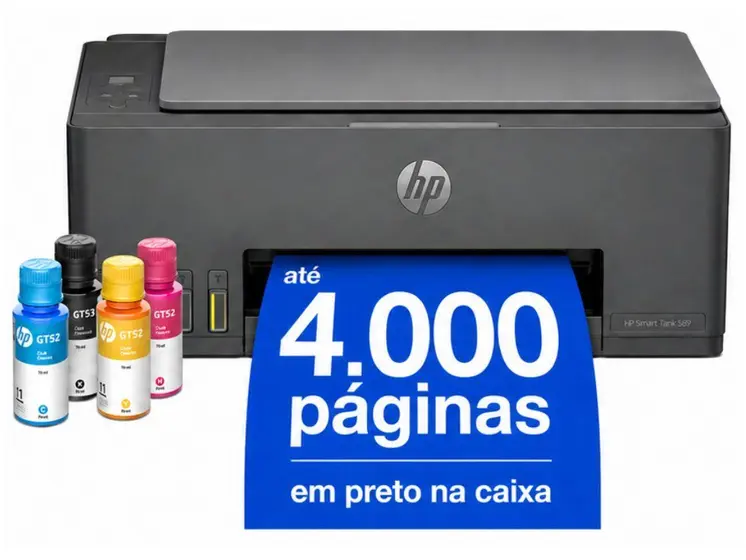 Impressora Multifuncional HP Smart Tank 589 Wi-Fi