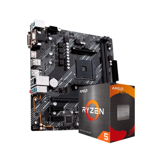 Kit Upgrade AMD Ryzen 5 5500 + Placa Mãe A520M DDR4