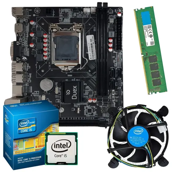 Kit Upgrade Computador Placa Mãe H61 8GB RAM + Intel i5 - Nexfran