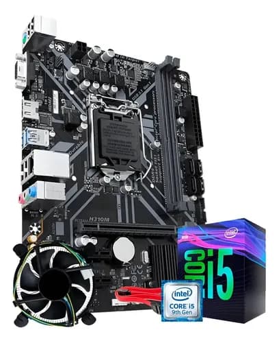 Kit Upgrade Intel i5 9ª Geração DDR4 + Placa Mãe H310 c/ Cooler