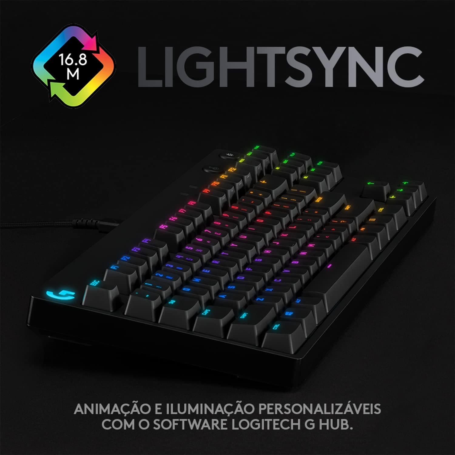 Teclado Mecânico Gamer Logitech G PRO TKL RGB LIGHTSYNC