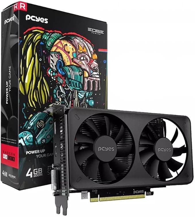 Placa de Vídeo PCYES RX 550 4GB GDDR5 Dual-Fan