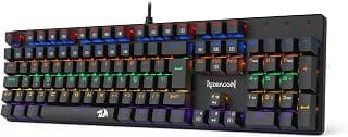 Teclado Mecânico Gamer Redragon Valheim, RGB Rainbow, Switch Brown, ABNT2