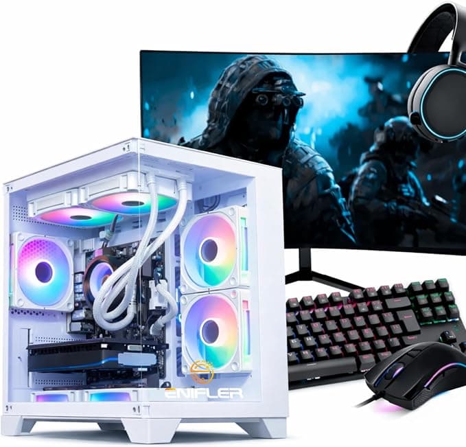 PC Gamer Completo Ryzen 5 5500, RX 7600, 16GB DDR4, SSD 500GB NVMe, 600W 80 Plus, Windows 11 Pro