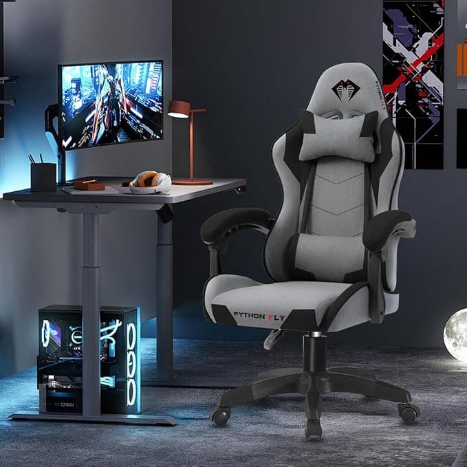 Cadeira Gamer Python Fly Tecido Respirável Ecológica