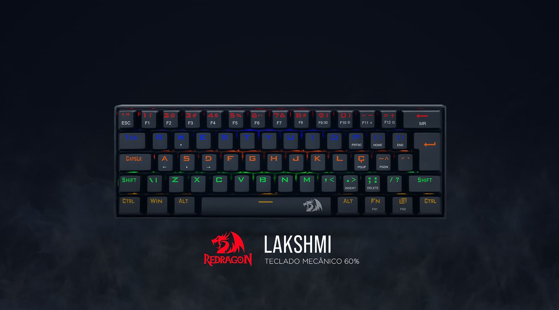 Teclado Mecânico Redragon Lakshmi K606 RGB ABNT2